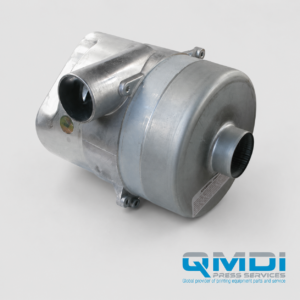 Silver cylindrical industrial part on display