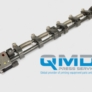 Printing equipment component with company logo