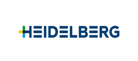 Colored plus sign and Heidelberg text