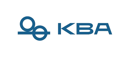 KBA logo featuring circular elements