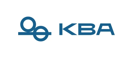 KBA logo with blue graphic elements.